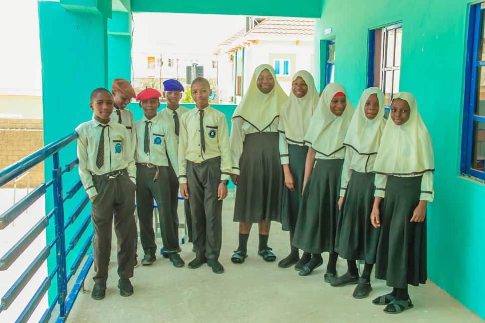 Secondary section students in science lab
